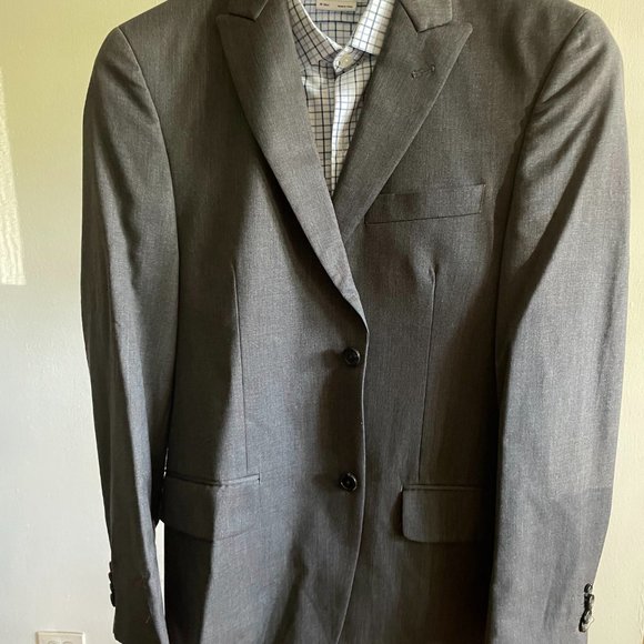 Slim-fit Gray Alfani Suit Jacket 36S - Picture 7 of 9